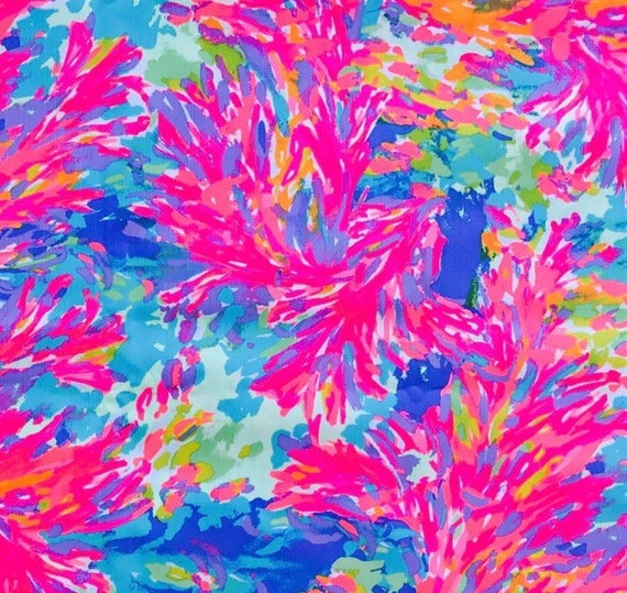 Palm Beach Coral Lilly Pulitzer fabric 6x6 18x18 by the yard