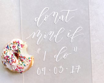 Acrylic wedding sign, donut sign, donut bar, donut table sign, acrylic dessert sign, acrylic signage, dessert table sign