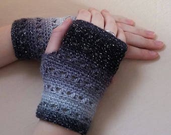 Short Fingerless Gloves, crafters gloves, fingerless gloves, crochet fingerless gloves, knitted fingerless gloves