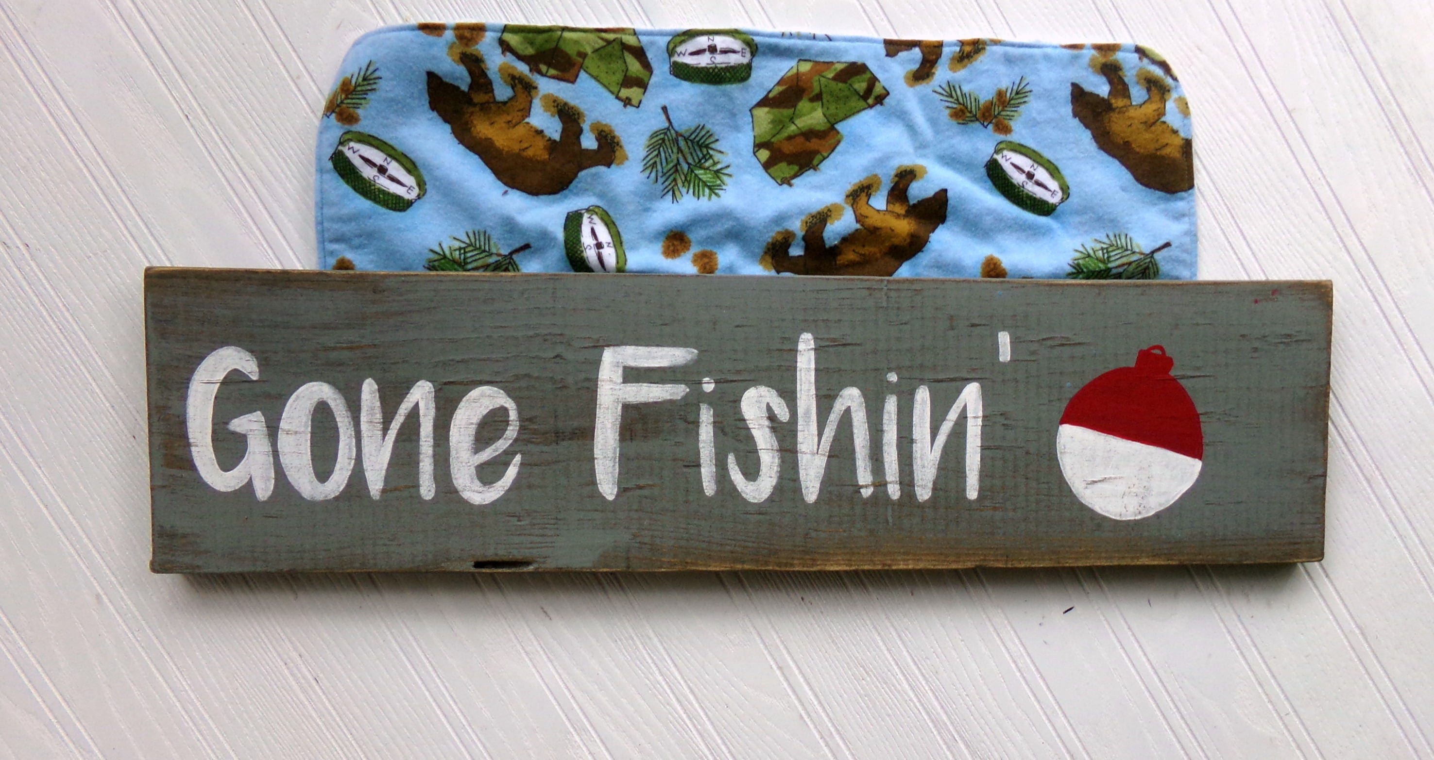 Gone Fishing Wood Sign Outdoor Decor Patio Sign Woodland   Il Fullxfull.1220734230 Ogyx 