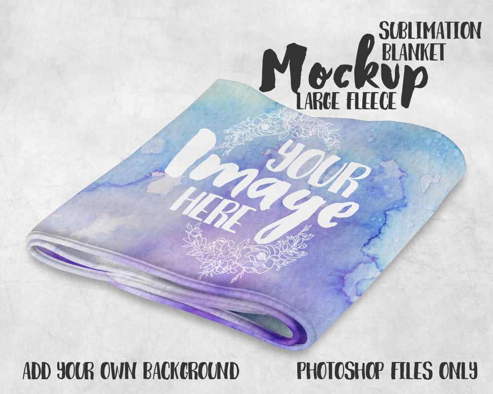 Download Large fleece baby blanket folded mockup template Add your
