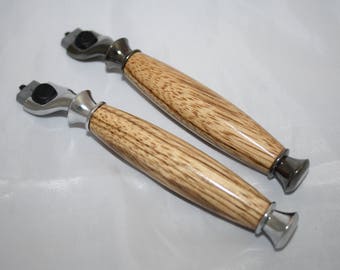 Gillette Mach 3 Razor - Zebra Wood Handle - Optional Stand
