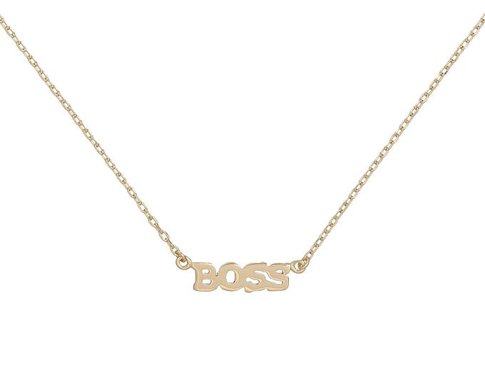 Boss Necklace, Boss Jewelry, Sterling Silver Boss Necklace, Boss Gifts, Gold Plated Necklaces, Boss Necklaces,