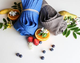 100% Linen TRAVEL Towels Small Waffle Weave Light Little Space Taking New