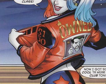 DC Comics Batman, Harley Quinn Suicide Squad High Quality Sexy Geek Cosplay Costume Adult, Halloween costume, Jacket Top Shorts CUSTOM ORDER