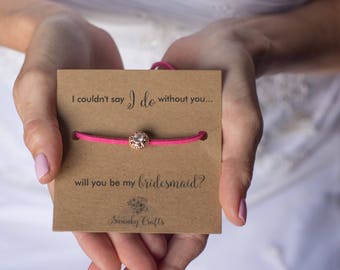 Bridesmaid bracelets - will you be my bridesmaid? - bridesmaid gifts - mint bridesmaid - mint bracelets - I couldnt say I do without you