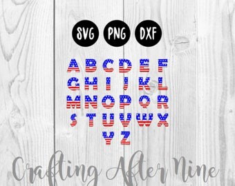 American Flag Font SVG, Font Svg, American Flag Letters Svg, 4th of July svg, America SVG, Merica Svg, Red White Blue SVG, Usa Svg, July 4th