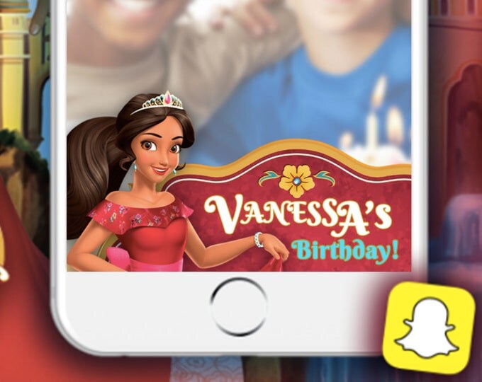 SNAPCHAT Geofilter Customized for Disney Princess - Elena of Avalor - We deliver your order in record time! Less than 4 hours! 2017