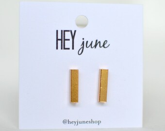Gold Bar Earrings, rose gold bar earrings, bar earrings, silver bar earrings, minimalist earrings, bar stud earrings