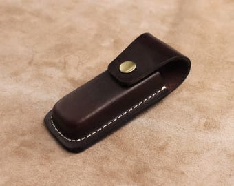 JoyToken® Genuine Leather Knife Sheath, Leather Knife Protective Case, Pocket Knife Case, Leather Knife Case