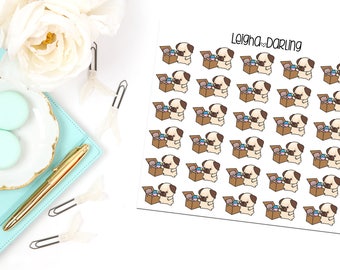 Toy Box Pug Planner Stickers