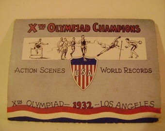 Vintage 1932 Olympic Games Foldout Mail Away