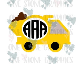 Construction svg,construction monogram,monogram frame,truck,truck svg,truck monogram,dump truck svg,dump truck monogram svg,svg file,images
