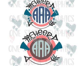 Cheerleader monogram svg,eps,dxf,jpeg,cheer,cheer svg,cheer monogram frame svg,cheer,cheer svg file,cheer monogram svg file,cheer,mega phone