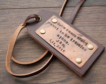 Personalized Luggage Tag Leather Luggage Tag Travel Accessories Luggage Tags Personalized Mr and Mrs Luggage Tag Custom Luggage Tag Gift