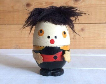 1950s Fairylite Quirky Wooden Humpty Dumpty Egg Cup