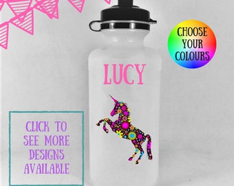 Personalized kids water bottles, unicorn water bottle kids, personalized water bottle, personalized drink bottle, kids water bottle,