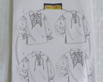Simplicity Sewing Pattern 3519 Poet Shirt Medieval Yoked Tunic