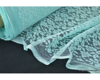 Dentelle fine turquoise pour robe de mariée