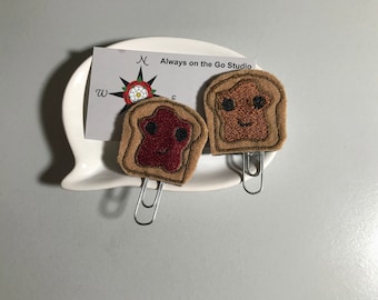 Peanut butter and jelly planner clips