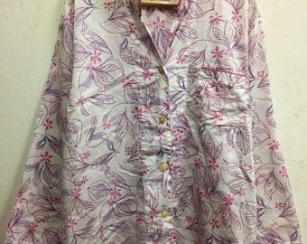 Sales Rare Kansai Yamamoto Femme Floral Night Wear Women Large Japanese Designer Kansai Yamamoto Yutaka Nishimura