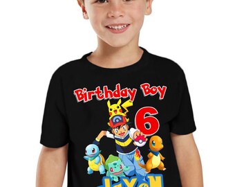 Pokemon Birthday Shirt Customized birthday party shirt Gift Favors, Pokemon Go shirt