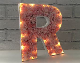 Light up initials, Initial lights, Light up marquee letters, LED home decor, LED letters, Light up nursery decor, Freestanding letter lights