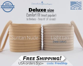Nylon Headbands TAN NUDE Nylon Headband WHOLESALE Baby Headband Nylon Headbands Wholesale Nylon Elastic Baby Bulk Soft Thin Supply Deluxe