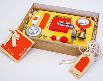 Toy for Travel Busy Board Toy for Trip Toddler Busy Board Latch Board Activity Sensory for Baby Gift 1st Montessori Kid Toy Travel Size Toy