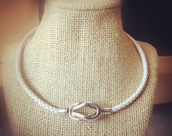 Marine Knot Leather Necklace