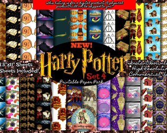 Harry Potter Digital Paper Harry Potter Scrapbook Paper