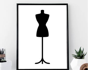 Mannequin Fashion Print // Minimalist // Art // Typography // Fashion // Scandinavian Poster // Boho // Modern Office
