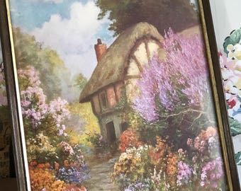 Pretty vintage framed print