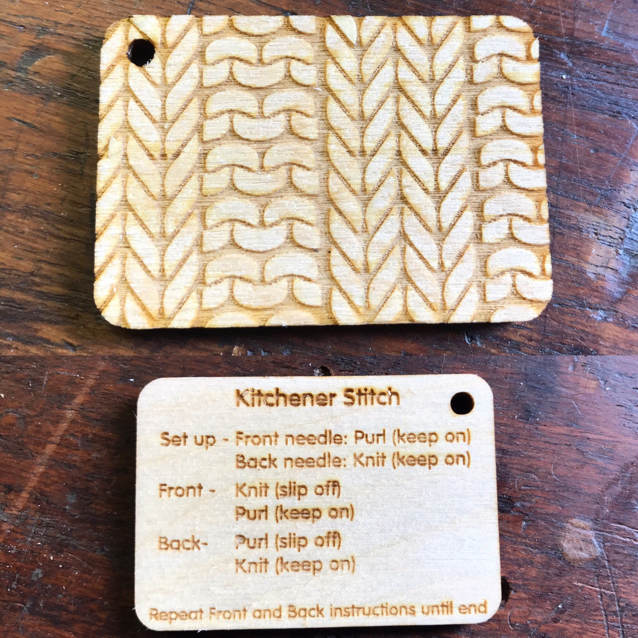 Kitchener Stitch Reminder Keyring