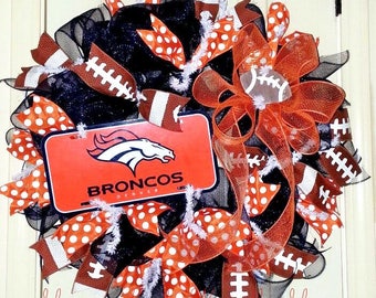 Broncos wreath | Etsy