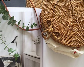 D'strawbag round rattan bag