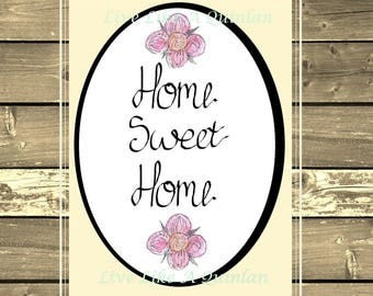 Home sweet home art | Etsy