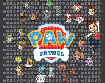 Easy cut and assemble multilayered Paw Patrol inspired theme SVG , DXF - Paw Patrol SVG - Svg Files for Silhouette Cameo or Cricut
