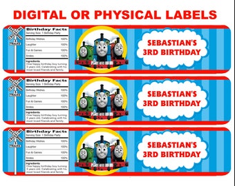 Personalized Thomas the train water Bottle Labels !