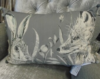 Voyage Decoration Cushion. Hunt Charcoal - 60cm x 40cm - c170138 Voyage Natural History Collection