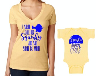 I Shall Call Her Squishy And She Shall Be Mine Shirt Set-Finding Nemo-Finding Dory-Squishy Shirt Set-Mommy and Me Shirt Set