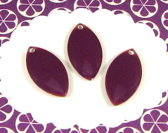6 enameled purple navettes SEE13