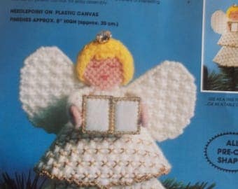 Christmas Tree-Top Plastic Canvas Needlepoint Angel