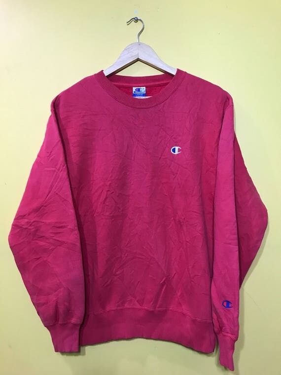 Free Shipping Vintage 90's Champion Red Jumper Unisex Size