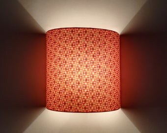 Applique wall half circle shapes geometric pink/coral