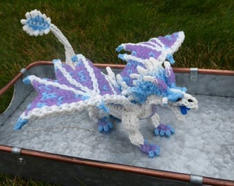 Rainbow Loom Winter/IceWing from Wings of Fire with Color Changing Solar Bands