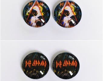 The 'Def Leppard' Glass Earring Studs