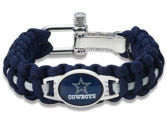 Hand Braided Dallas Cowboys 440 Paracord Bracelet Adjustable Survival Bracelet Football
