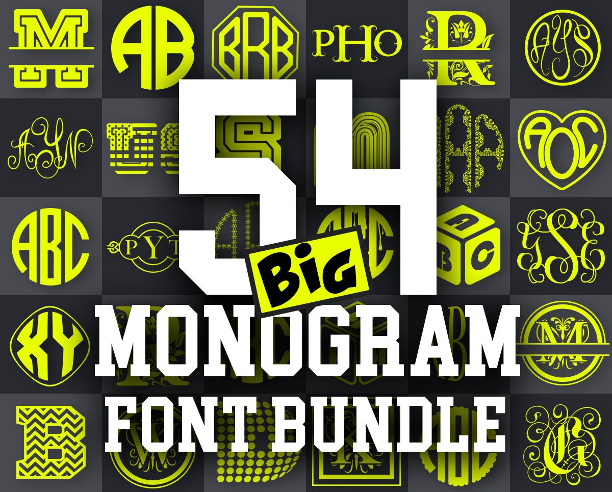 Download MONOGRAM SVG Monogram Font svg font Cricut fonts svg Monogram