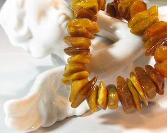Vintage Natural Baltic Amber Chunky Statement Necklace, Amber Nugget Necklace, Large Amber Necklace, Raw Amber Necklace, Organic Necklace